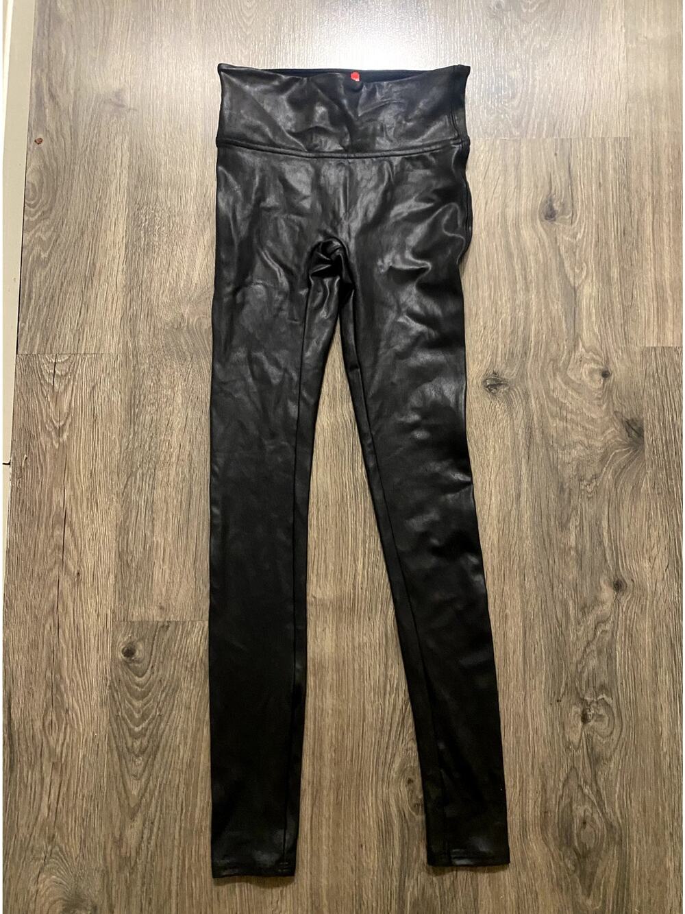 SPANX Faux Leather Compression Leggings Women's XS